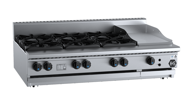 B+S Black BT-SB6-GRP3BM - Combination Cook Top & Grill Plate