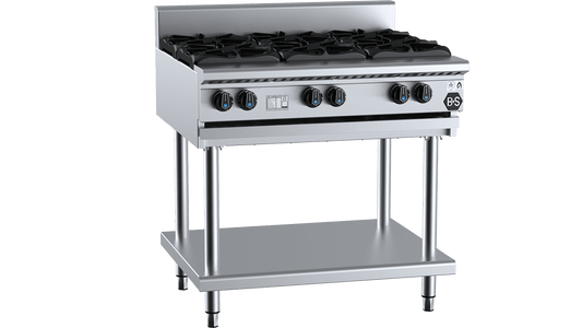 B+S Black BT-SB6 - Six Burner Boiling Top