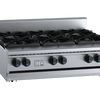 B+S Black BT-SB6BM - Bench Mounted Six Burner Boiling Top