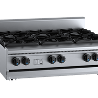 B+S Black BT-SB6BM - Bench Mounted Six Burner Boiling Top