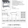 B+S Black BT-SB6 - Six Burner Boiling Top