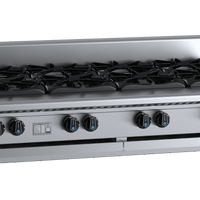 B+S Black BT-SB8BM - Bench Mounted Eight Burner Boiling Top