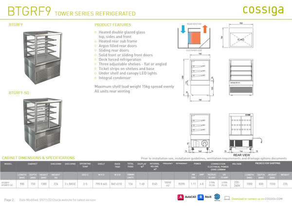 Cossiga BTGRF9 - Cold Food Display