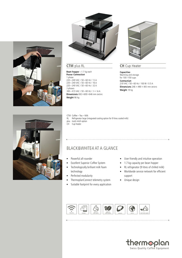 Thermoplan BW4CTM1RL Plus - Super Automatic Coffee Machine