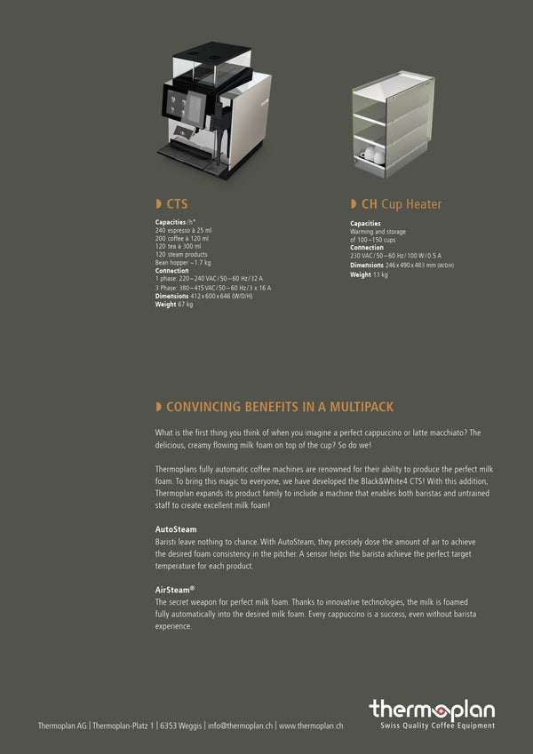 Thermoplan BW4CTS2 - Super Automatic Coffee Machine