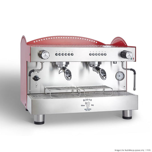Bezzera B2016 Red - 2 Group Coffee Machine
