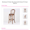 Bentwood Timber Bar Stool with PU Seat
