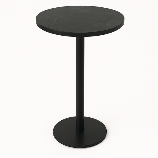 Black Aluminium Edge HPL Laminate Smokestone Outdoor Bar Table