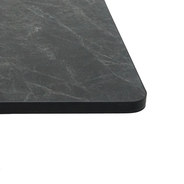 Black Aluminium Edge HPL Laminate Smokestone Outdoor Bar Table