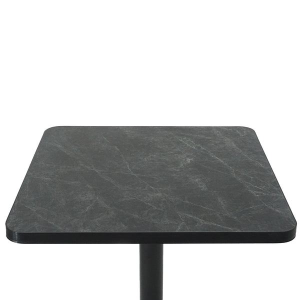Black Aluminium Edge HPL Laminate Smokestone Outdoor Bar Table