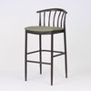 Bosca Steel Upholstered Bar Stool - Espresso