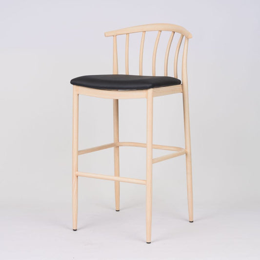 Bosca Steel Upholstered Bar Stool - Natural