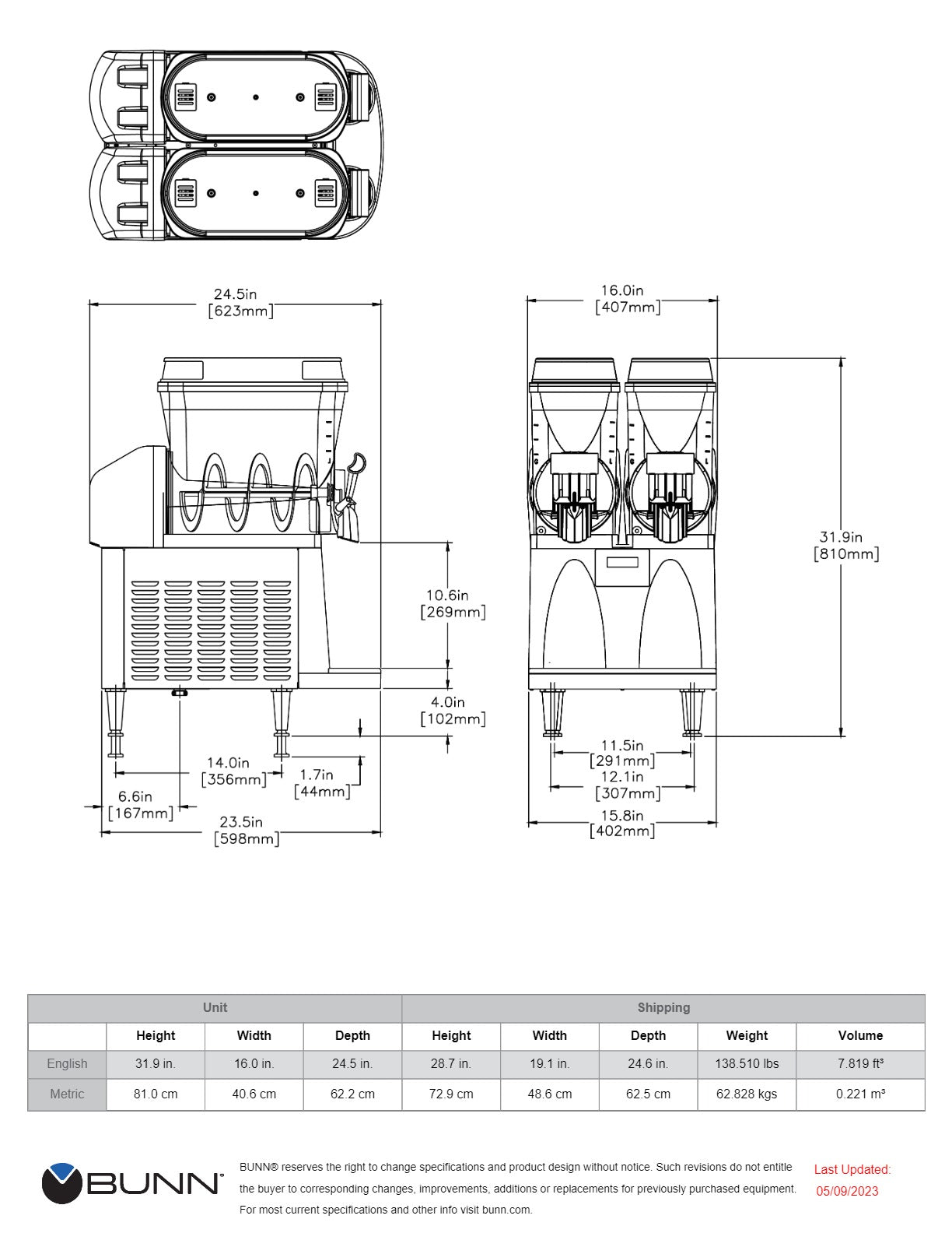 BUNN ULTRA 2 White - Slushie Machine