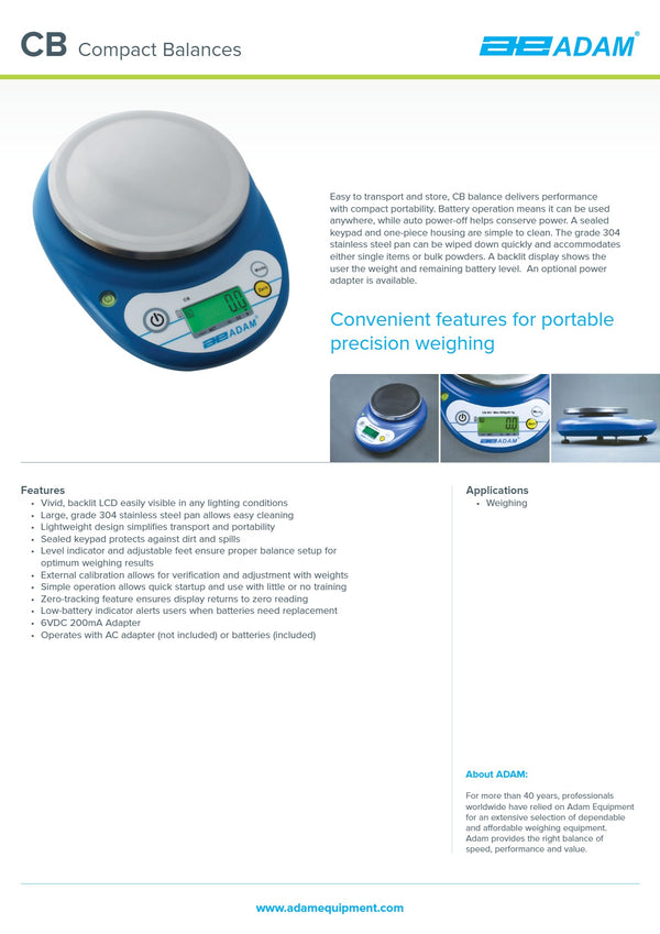 Adam Equipment CB 3000 - Compact Balance