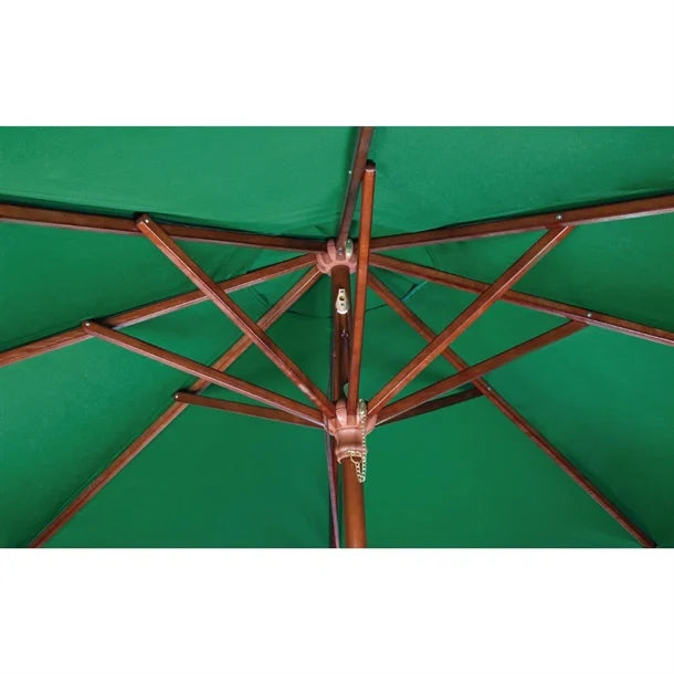 Bolero CB512 - 2.5m Green Round Pulley Umbrella