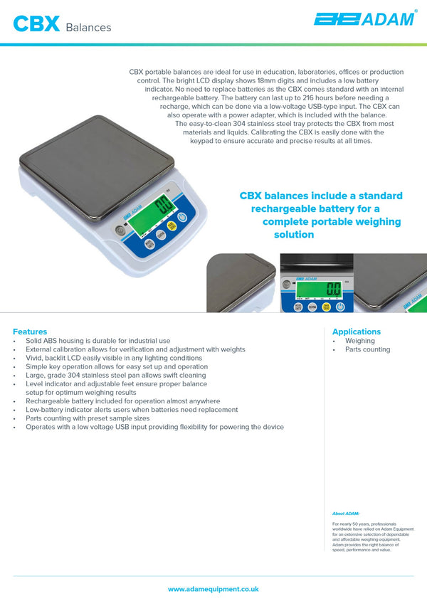 Adam Equipment CBX 1201 - Compact Balance