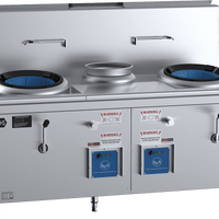 B+S Black CCF-HP2+1 - Waterless Hipac Wok Table