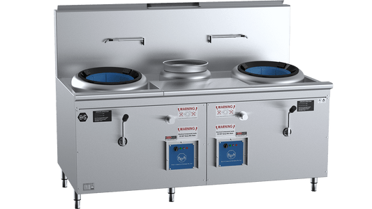 B+S Black CCF-HP2+1 - Waterless Hipac Wok Table