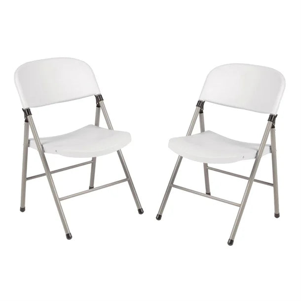 Bolero CE692 - Two White Foldaway Utility Chairs