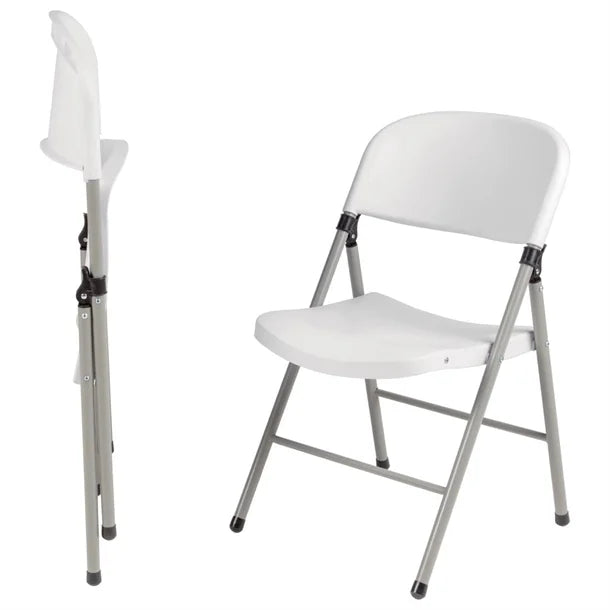 Bolero CE692 - Two White Foldaway Utility Chairs