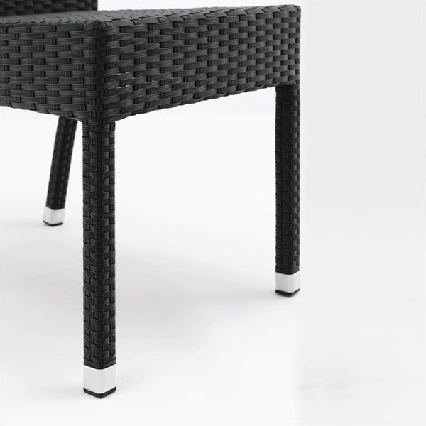Bolero CF159 - Four Charcoal Wicker Side Chairs