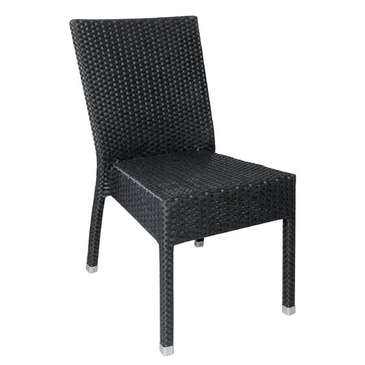 Bolero CF159 - Four Charcoal Wicker Side Chairs