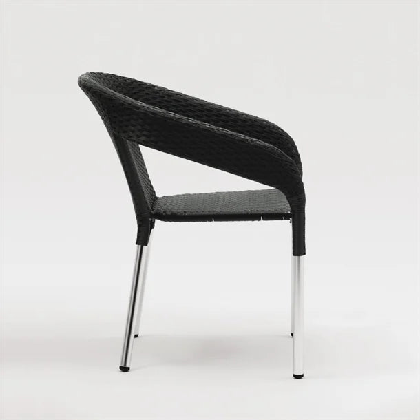 Bolero CG223 - Four Wicker Wraparound Bistro Chairs