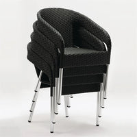 Bolero CG223 - Four Wicker Wraparound Bistro Chairs