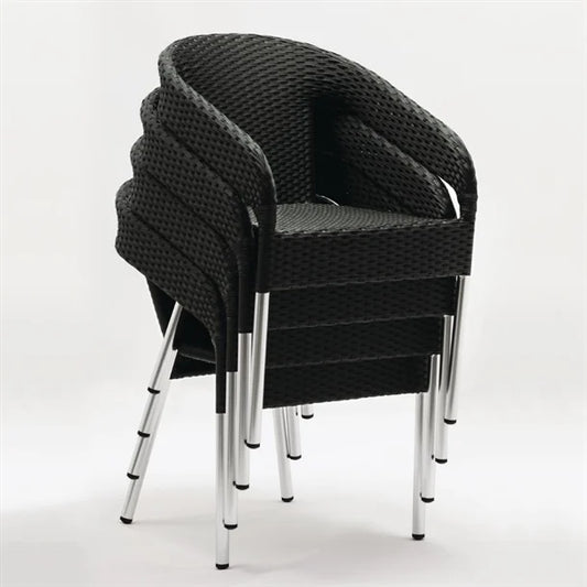 Bolero CG223 - Four Wicker Wraparound Bistro Chairs