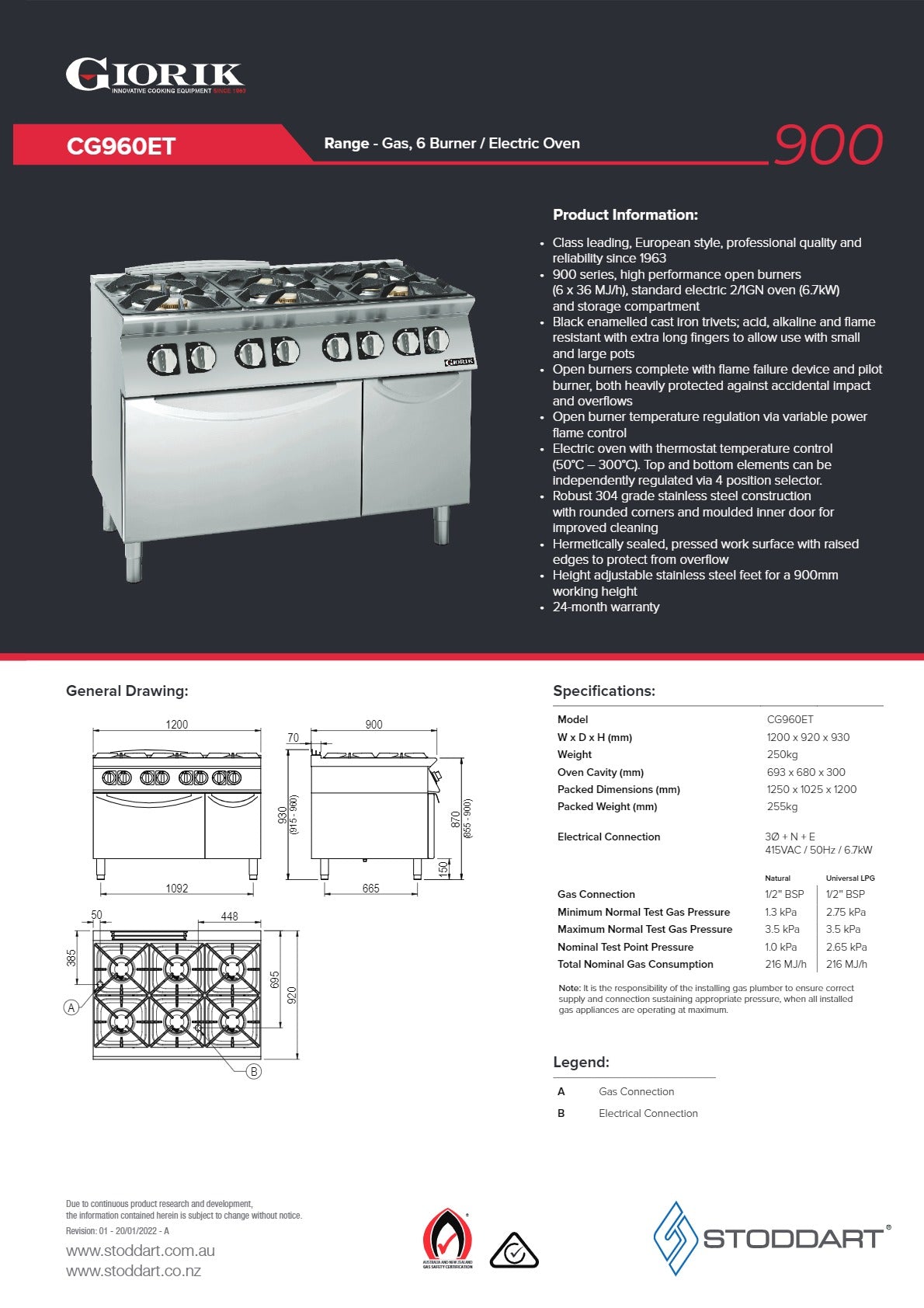Thumbnail - Giorik CG960ET - Range Oven