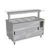 Culinaire CH.BMHC.U.GSF.8 - Bain Marie Hot Cupboard With Flat Glass Gantry
