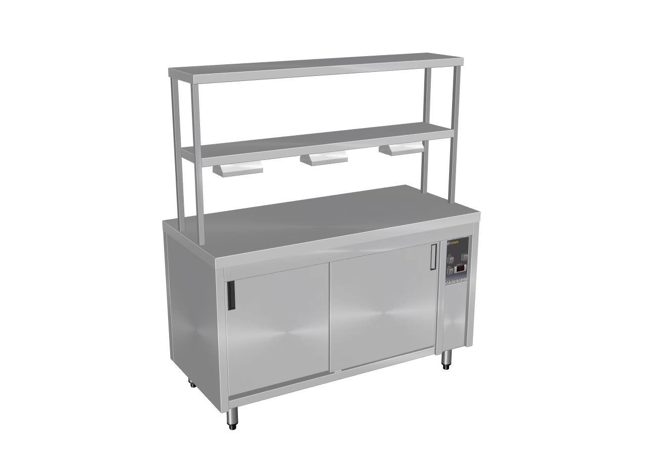 Culinaire CH.HC.I.GDB.5 - Hot Cupboard Island With Double Gantry & Heat Lamps