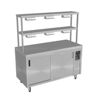 Culinaire CH.HC.I.GDD.3 - Hot Cupboard Island With Double Gantry & Heat Lamps