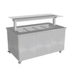 Culinaire CH.IBSS.BMC.U.GSF.8 - Heated Mobile Island Buffet With Flat Glass Gantry