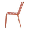 Bolero CK063 - Four Terracotta Slatted Steel Side Chairs