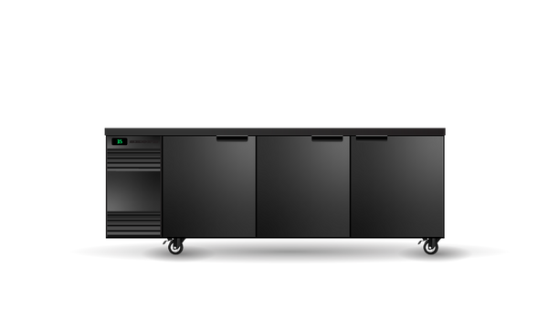 SKOPE BackBar CL.3.SSW - Three Solid Swing Door CounterLine Fridge