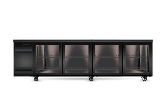 SKOPE BackBar CL.4.GSL - Four Glass Sliding Door CounterLine Fridge