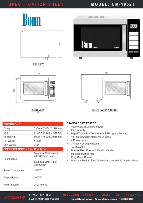 Bonn CM-1052T - Microwave
