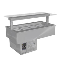 Culinaire CR.CWCF.D.GSF.4 - Drop-In Cold Well With Flat Glass Gantry