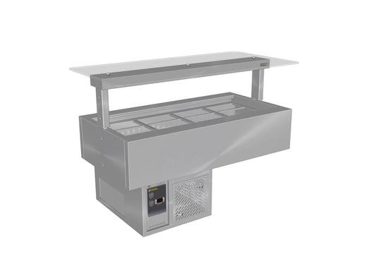 Culinaire CR.CWCF.U.GSF.4 - Under Counter Cold Well With Flat Glass Gantry