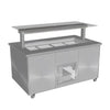 Culinaire CR.IBSS.CWCF.U.GSF.4 - Mobile Refrigerated Island Buffet with Flat Glass Gantry