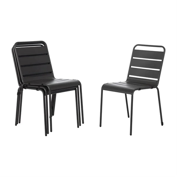 Bolero CS727 - Four Slatted Steel Side Chairs