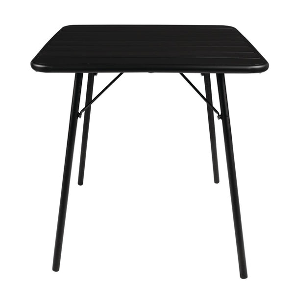 Bolero CS731 - Slatted Square Steel Table 700mm