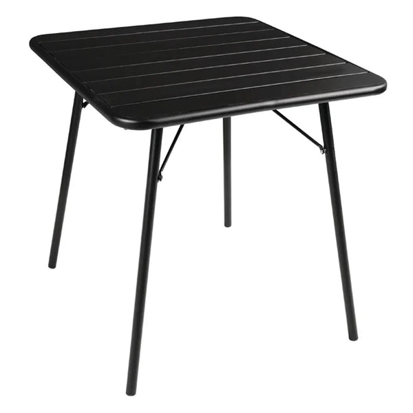 Bolero CS731 - Slatted Square Steel Table 700mm