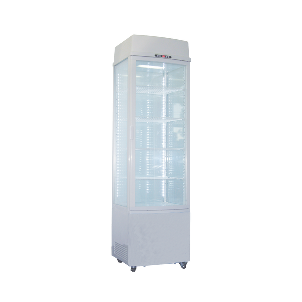 Exquisite CTD235 White - Upright Display Fridge