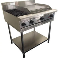 Caterware CW-GB2-60HP-NG 2 Burner Cooktop + Hotplate