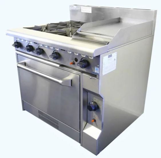 Caterware CW-GBO4-30HP-LPG 4 Burner Cooktop + 300mm Hotplate + Oven