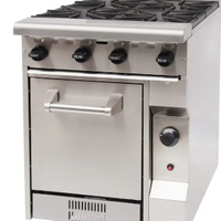 Caterware CW-GBO4-LPG 4 Burner Cooktop + Oven
