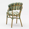 Camille Bistrot Chair - Cream & Green Weave