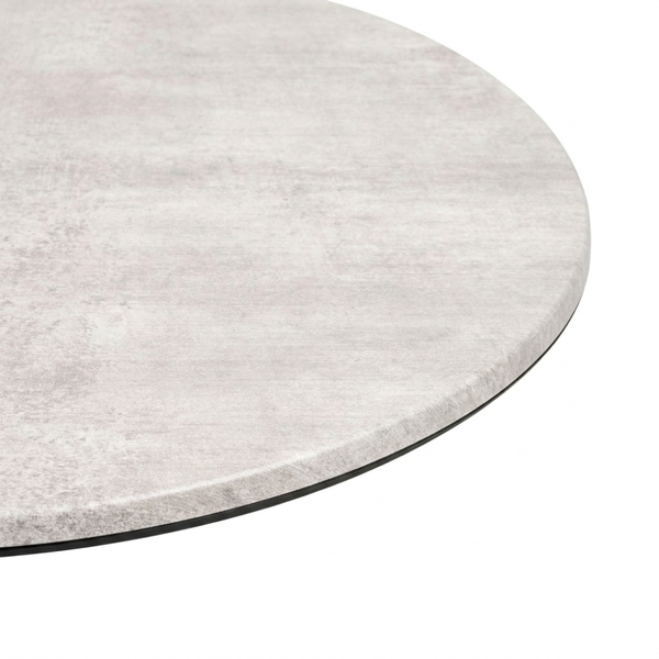 Round 80cm Super Matte Smart Top with Piatto Aluminium Table Base Dining Table